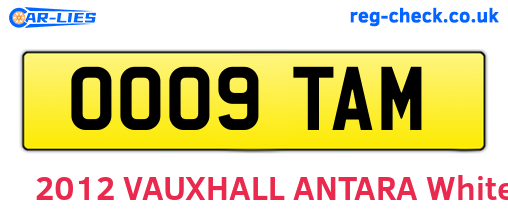 OO09TAM are the vehicle registration plates.