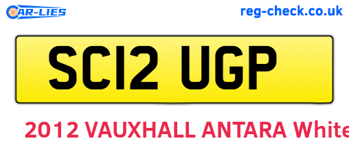 SC12UGP are the vehicle registration plates.