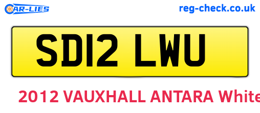 SD12LWU are the vehicle registration plates.