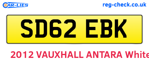 SD62EBK are the vehicle registration plates.