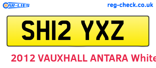 SH12YXZ are the vehicle registration plates.