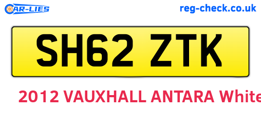 SH62ZTK are the vehicle registration plates.