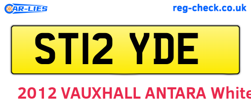 ST12YDE are the vehicle registration plates.