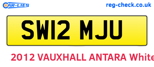 SW12MJU are the vehicle registration plates.