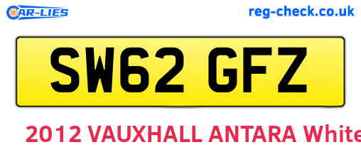 SW62GFZ are the vehicle registration plates.
