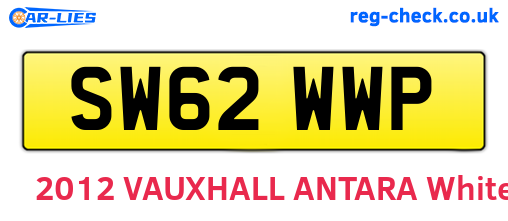 SW62WWP are the vehicle registration plates.