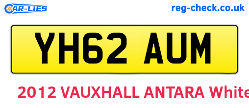 YH62AUM are the vehicle registration plates.
