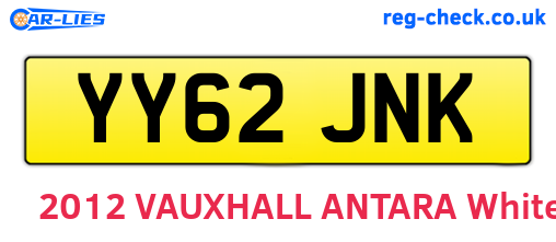YY62JNK are the vehicle registration plates.