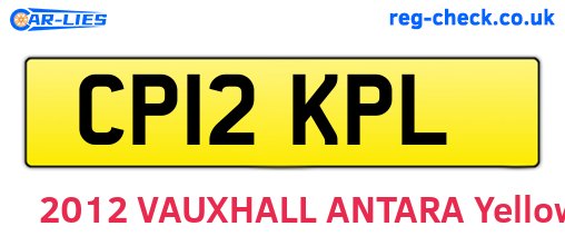 CP12KPL are the vehicle registration plates.