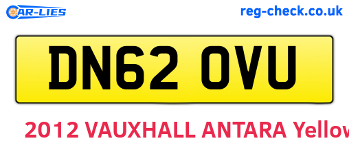 DN62OVU are the vehicle registration plates.