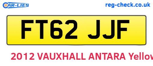 FT62JJF are the vehicle registration plates.