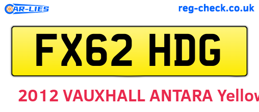 FX62HDG are the vehicle registration plates.