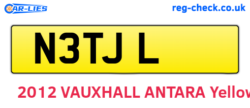 N3TJL are the vehicle registration plates.