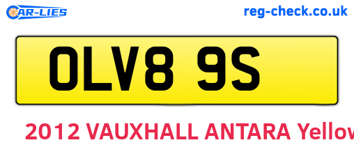 OLV89S are the vehicle registration plates.