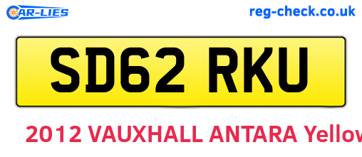 SD62RKU are the vehicle registration plates.