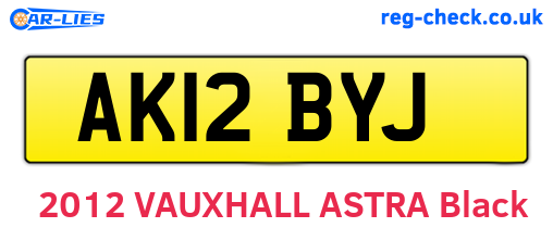 AK12BYJ are the vehicle registration plates.