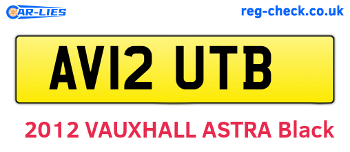 AV12UTB are the vehicle registration plates.