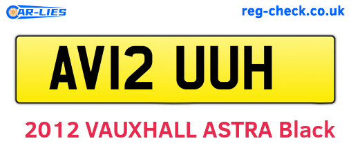 AV12UUH are the vehicle registration plates.
