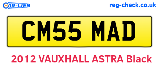CM55MAD are the vehicle registration plates.