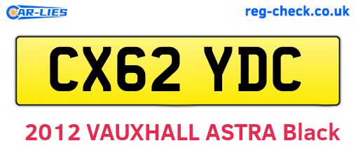CX62YDC are the vehicle registration plates.