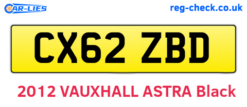 CX62ZBD are the vehicle registration plates.