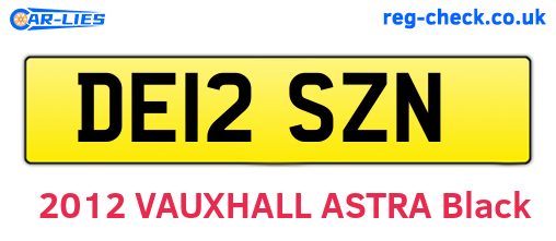 DE12SZN are the vehicle registration plates.