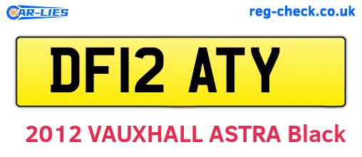 DF12ATY are the vehicle registration plates.