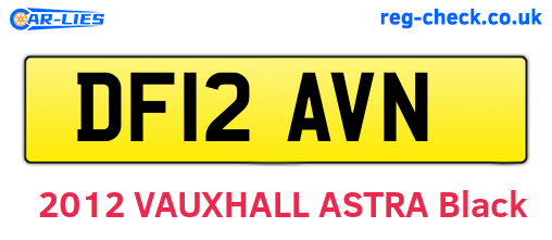 DF12AVN are the vehicle registration plates.