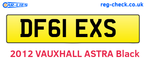 DF61EXS are the vehicle registration plates.