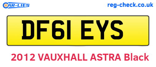 DF61EYS are the vehicle registration plates.