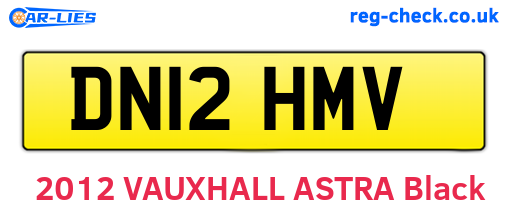 DN12HMV are the vehicle registration plates.
