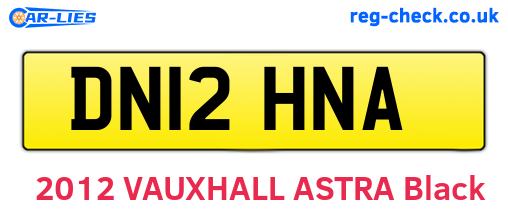 DN12HNA are the vehicle registration plates.