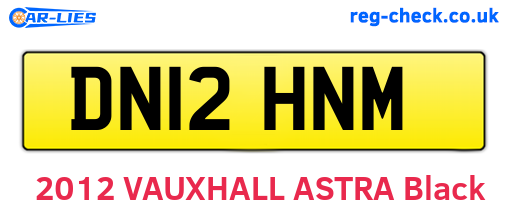 DN12HNM are the vehicle registration plates.