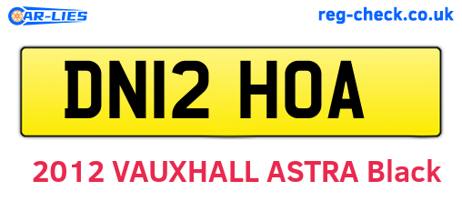 DN12HOA are the vehicle registration plates.