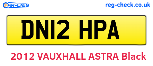 DN12HPA are the vehicle registration plates.