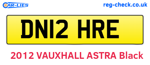 DN12HRE are the vehicle registration plates.