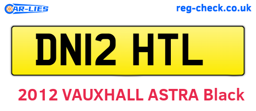 DN12HTL are the vehicle registration plates.