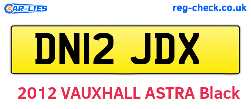 DN12JDX are the vehicle registration plates.