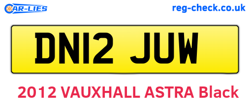 DN12JUW are the vehicle registration plates.