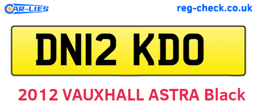 DN12KDO are the vehicle registration plates.