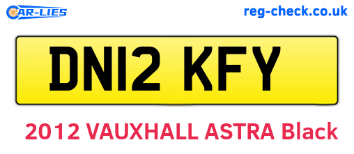 DN12KFY are the vehicle registration plates.
