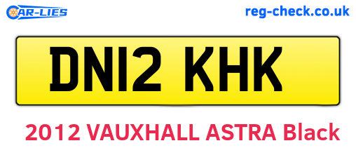 DN12KHK are the vehicle registration plates.