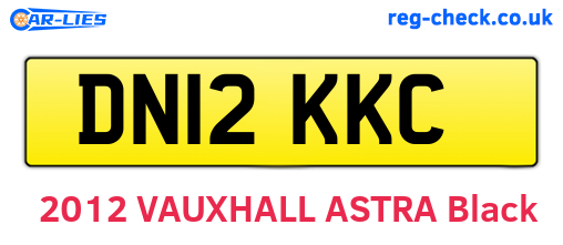 DN12KKC are the vehicle registration plates.