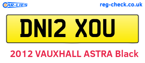 DN12XOU are the vehicle registration plates.