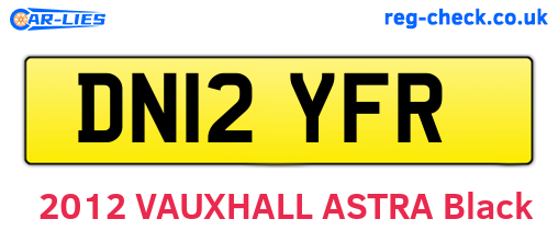 DN12YFR are the vehicle registration plates.