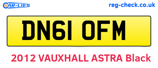 DN61OFM are the vehicle registration plates.