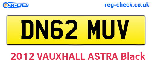 DN62MUV are the vehicle registration plates.