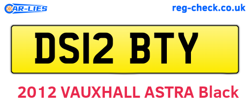DS12BTY are the vehicle registration plates.