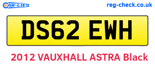 DS62EWH are the vehicle registration plates.