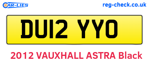 DU12YYO are the vehicle registration plates.